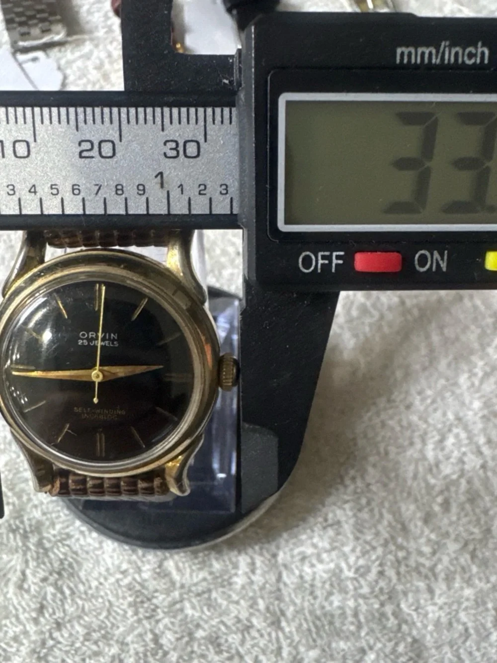 Men’s Black Dial Self-Winding Watch with Brown Strap